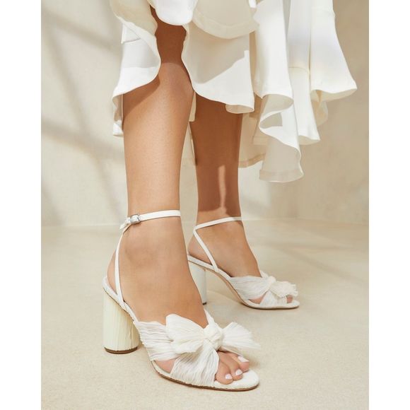 Loeffler Randall Shoes - Loeffler Randall Camellia Pearl Pleated Bow Heel